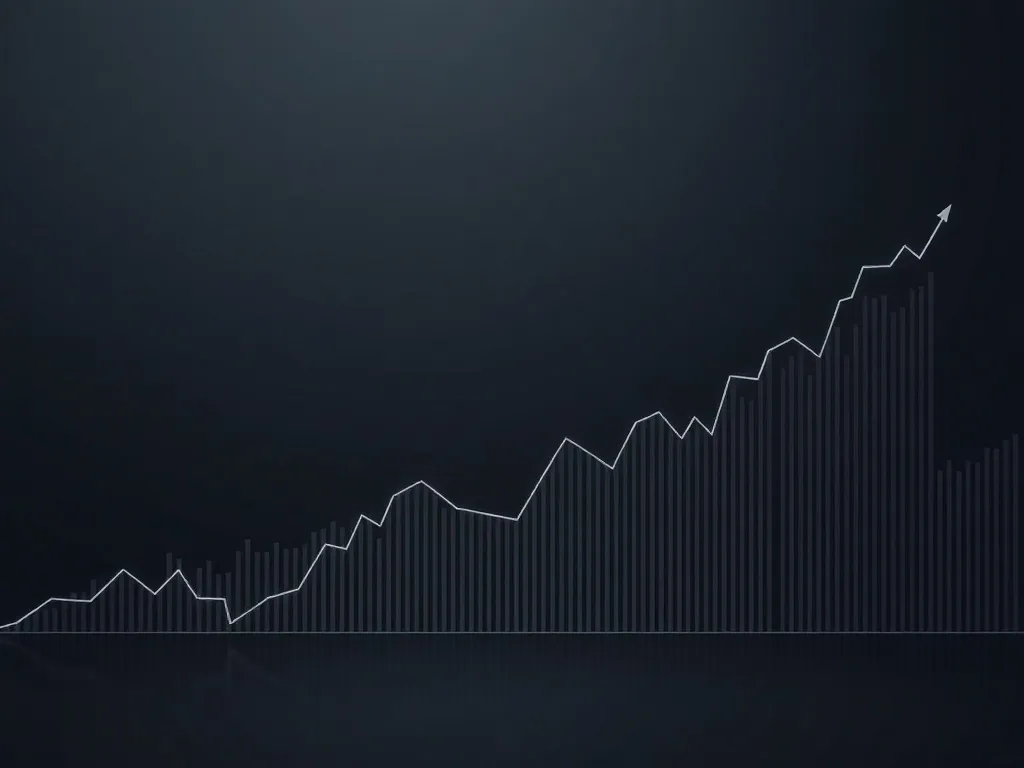 A minimalist, abstract representation of a financial data ch
