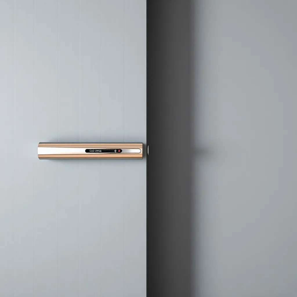 A close up of a high-end chrome door handle and a sleek grey