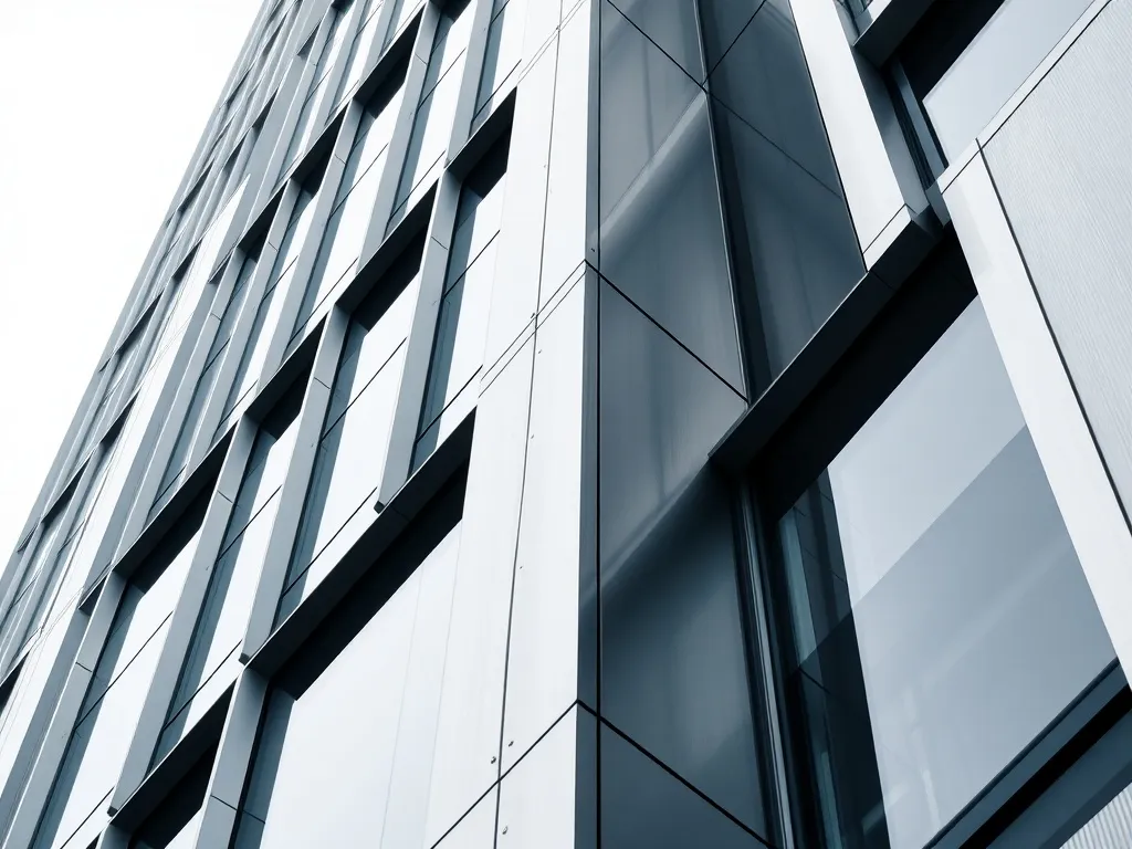 A high-contrast, professional architectural close-up of a mo